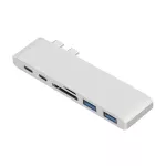 แท่นวางมัลติฟังก์ชั่นแบบ dual type-c หกในหนึ่งเดียว USB3.1 HUB hub