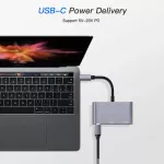 ด็อกกิ้งสเตชั่น 5-in-1 type-c USB-C เป็น HDMI+VGA+PD+3.5+USB3.0 docking hub