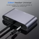 ด็อกกิ้งสเตชั่น 5-in-1 type-c USB-C เป็น HDMI+VGA+PD+3.5+USB3.0 docking hub