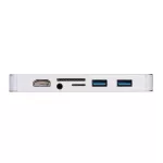 8-in-1 MacBook ชนิด c ศูนย์กลางเป็น HDMI + RJ45 + USB3.0 * 2 + อ่านการ์ด + USB-C แท่นวาง