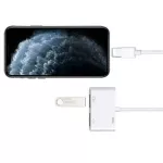 เหมาะสำหรับกล้องแอปเปิ้ล OTG ชุดสายฟ้าเพื่อแปลง USB เข้ากับเครื่องอ่านบัตรกล้องแป้นพิมพ์เชื่อมต่อ