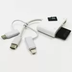 เครื่องอ่านการ์ดแบบสามในหนึ่งเดียวสำหรับ Apple Android Type-C USB การ์ด TF SD สากลแบบใช้คู่