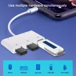 เหมาะสำหรับ Apple OTG card reader USB card reader adapter cable SD/TF card reader adapter iPhone camera kit