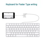 Can be used with Apple Adapter iPhone that works. OTG card readers, external network cards, RJ45 Fast Ethernet