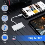 เครื่องอ่านการ์ด type-c อะแดปเตอร์ OTG สี่ในหนึ่งเดียว อะแดปเตอร์ USBC โทรศัพท์มือถือ คอมพิวเตอร์ เครื่องอ่านการ์ด