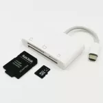 เครื่องอ่านการ์ด Type-C OTG สามในหนึ่งเดียวรองรับ SD TF CF สำหรับ Huawei, Xiaomi, Apple Mac