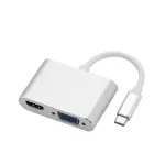 Type-C HDMI + VGA สองในหนึ่งเดียวแปลงสำหรับโน๊ตบุ๊คแอปเปิ้ลหัวเว่ยสายเคเบิลออกหน้าจอแบบ dual
