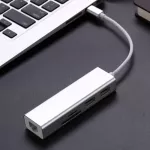 usb-c การ์ดเครือข่าย gigabit hub converter type-c เป็น rj45 พอร์ตเครือข่าย 1000m เครื่องอ่านการ์ด sd/tf สายเคเบิลอะแดปเตอร์