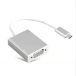 ใหม่ Type-C ถึง VGA HD Adapter Cable 1080P อะลูมิเนียม Shell USB3.1 Type-C ถึง VGA Video Cable
