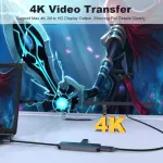 Qge Usb C Hub Doc For Macbo Pro Multi 3.0 Usb Hub Type C Adapter Card Readers Hdmi Splitter Type-C Hub For Laps Tablets