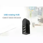 1pc Usb 2.0 -Port Hub 7-Character Rotating Hub -Port Multi-Function Ex Usb -Port Splitter For R
