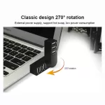 1pc Usb 2.0 -Port Hub 7-Character Rotating Hub -Port Multi-Function Ex Usb -Port Splitter For R