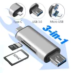 3 In 1 Usb 3.0 Smart Card Reader Hi Speed Tf Sd Card Reader Type C Mory Card Reader Usb Sd Adapter For Pc