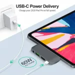 Usb C Hub Usb3.0 With 60w Pd Charging Hdmi Earphone Jac Ort Phone For Ipad Pro Macbo Air Usb Hub 3 0 Type C Adapter