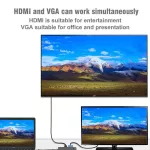 Basix Type C Hub To Usb 3.0 Hdmi 4 Pd Vga Rj45 Lan Tf Card 3.5mm Jac Adapter Doc Station For Macbo Pro Matebo