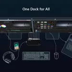 Wavlink Dual 2K USB 3.0 Universal Docking Station รองรับ DVI/HDMI/VGA มี 6 พอร์ต เชื่อมต่อได้ทั้งคอมพิวเตอร์และโน๊ตบุ๊ค พร้อมรับประกัน 3 ปี