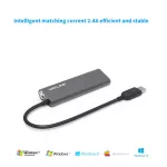 Wavlink Superspeed USB 3.0 Aluminum HUB UH3048 อุปกรณ์แบบ USB แก้ปัญหาช่องเสียบไม่เพียงพอของโน๊ตบุ๊ค มี 4 พอร์ต มีไฟ LED แสดงสถานะ พอร์ต