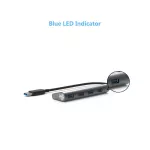 Wavlink Superspeed USB 3.0 Aluminum HUB UH3048 อุปกรณ์แบบ USB แก้ปัญหาช่องเสียบไม่เพียงพอของโน๊ตบุ๊ค มี 4 พอร์ต มีไฟ LED แสดงสถานะ พอร์ต