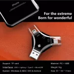 4 In 1 I Flash Drive Usb Type-C Micro-Sd&Tf Card Reader Adapter For Iphone 5 6 7 8 For Ipad Macbook Android Camera