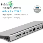 WOCSIC USB Type C Hub to 3.0 USB HDMI RJ45 USB HUB for MacBook Pro access to many USB. Type C Hub USB-C Hub