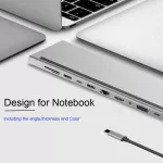 Wocsic USB Type C HUB ถึง 3.0 USB HDMI RJ45 USB HUB สำหรับอุปกรณ์เสริม MacBook Pro แยก USB หลาย 11 พอร์ต Type C HUB USB-C HUB