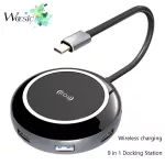 WOCSIC TYPE-C, Nine-in-One platform with wireless charger, aluminum case for Apple Huawei.