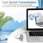 Wocsic UBS C Docking Station, โอนไปยังการ์ดเครือข่าย RJ45 100M USB3.0 * 3 Hub, เหมาะสำหรับ Macbook และฮับแล็ปท็อปอื่น ๆ