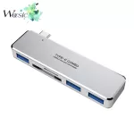 WOCSIC 5 in 1 USB C Hub Type C to 3xusb3.0 + 1XTF Card Reader Adapter for MacBook Lap Top Parts and Equipment
