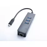 Gigabit network card with USB3.0 + Hub 3.0 Typec3.1 Intersection is a RJ45 network port. Free drive free free.