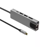 แท่นวาง Type-C ห้า-in-one พร้อมการ์ดเครือข่าย HDMI ตัวแปลงออล-อิน-วัน TYPE-C เป็น HDMI+ การ์ดเครือข่าย PD