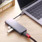 สายเคเบิลแบบยืดหดได้ 6IN1 HDMI+ข้อมูลการชาร์จแบบ+USB3.0*2+ SD+TF