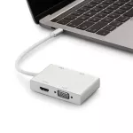Type-C HDMI + VGA + DVI + USB3.0 สี่-in-one แปลง 4in1 ความละเอียดสูงสายวิดีโอ