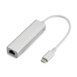 การ์ดเครือข่ายแบบมีสาย 100M Type-c เหมาะสำหรับคอมพิวเตอร์ Apple ไปยังฮับ USB3.0