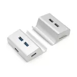 Type-C USB อะลูมินัมอัลลอย 3.0SD เครื่องอ่านการ์ด TF USB3.0 HUB Combo ที่วางโทรศัพท์ตั้งโต๊ะ