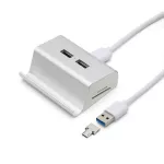 Type-C USB อะลูมินัมอัลลอย 3.0SD เครื่องอ่านการ์ด TF USB3.0 HUB Combo ที่วางโทรศัพท์ตั้งโต๊ะ