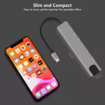 พร้อมส่ง  8-in-1 อะแดปเตอร์ฮับการ์ดรีดเดอร์ USB Type-C Hub 4K HDMI RJ45 USB SD/TF PD ชาร์จเร็ว สำหรับ MacBook Air Pro PC