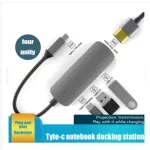 พร้อมส่ง  8-in-1 อะแดปเตอร์ฮับการ์ดรีดเดอร์ USB Type-C Hub 4K HDMI RJ45 USB SD/TF PD ชาร์จเร็ว สำหรับ MacBook Air Pro PC