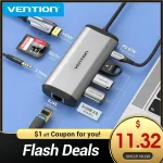 Usb C Hub Type C To Usb 3.0 Doc Station Usb C Hdmi Rj45 4 For Macbo Pro Air Accessories Type C 3.1 Splitter Usb Hub