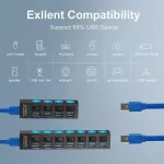 Usb Hub 3.0 Hub Usb Splitter Multi Usb 3.0 2.0 Hub Usb3 4/ 7 Port Multiport Hab Pc Accessories With Power Adapter For R