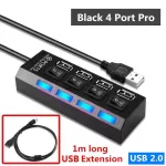 Usb Hub 2.0 Hulti Usb Splitter 4 7 Ports Expander Multiple Usb 2 Hab No Power Adapter Usb Hub With Independent Switch For Pc