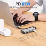 Usb C Hub Type C To Usb 3.0 Doc Station Usb C Hdmi Rj45 4 For Macbo Pro Air Accessories Type C 3.1 Splitter Usb Hub