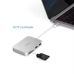 Dodocool 6-In-1 Usb C Hub With Type C Power Deery Usb 3.0 Port Usb Hub For Macbo Pro Samng S9 P20 Pro