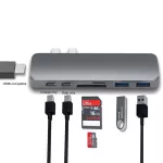 Usb Type C Hub Hdmi-Pat Rj45 1000m Thunderbolt 3 Adapter Usb C Doc With Tf Sd Reader Slot Pd For Macbo Pro/air