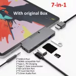 Outmix Usb C Hub To 4 Hdmi-Pat Adapter With Usb-C Pd Usb3.0 3.5mm Jac Port Usb Type C Doc For Ipad Pro Macbo Pro/air