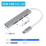 Usb C Hub 3.0 Type C 3.1 4 Port Multi Splitter Adapter For Pc R Accessories