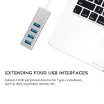 Vmade Cb07a Usb C Hub Type C Hub To Ethernet Multi Usb 3.0 Port Thunderbolt 3 2 Power Adapter For Macbo Pro Air Doc Usb-C Hub