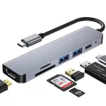 Easya Thunderbolt 3 Usb C Hub To Hdmi-Pat 4 Rj45 100m Adapter Type-C Doc With Pd Tf Sd For Macbo Pro/air M1
