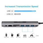 Usb Type C Hub To Hdmi Rj45 Lan Multi Usb 3.0 Pd Adapter To 4 30hz Usb-C Hub For Macbo Pro Air Doc Usbc Type-C Hub Splitter