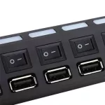 Usb 2.0 Hub Usb Hub 2.0 Multi Usb Splitter Hub Use Power Adapter 4 Port Multiple Expander 2.0 Usb Hub With Switch For Pc