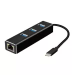 Usb 3.0 Hub Splitter Type C To 3-Port With Rj45 Gigabit Ethernet Lan Networ Adapter Pat For E Macbo Pro Ex